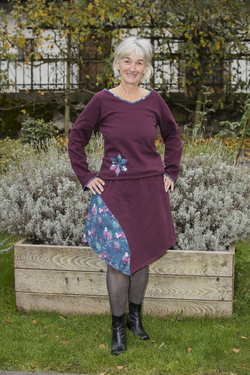 Pull Patch’Mode bordeaux avec motif de Flocon Pull Patch’Mode bordeaux avec motif de Flocon