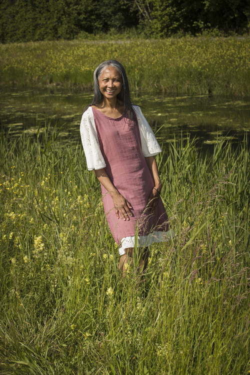 Robe en gaze de coton rose Robe en gaze de coton rose